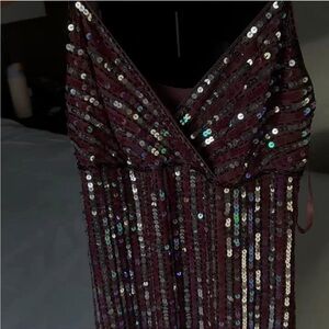 Sequin V-Neck top